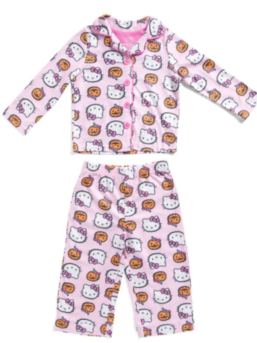NWT HELLO KITTY Girls 2pc Hello Kitty Halloween Pajama Top & Matching Pants Set